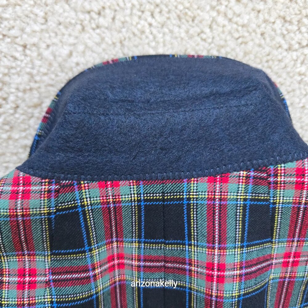 NWOT J. Crew Shrunken Blazer in Black Stewart Tartan Plaid Wool Blend 0 - Picture 8 of 16